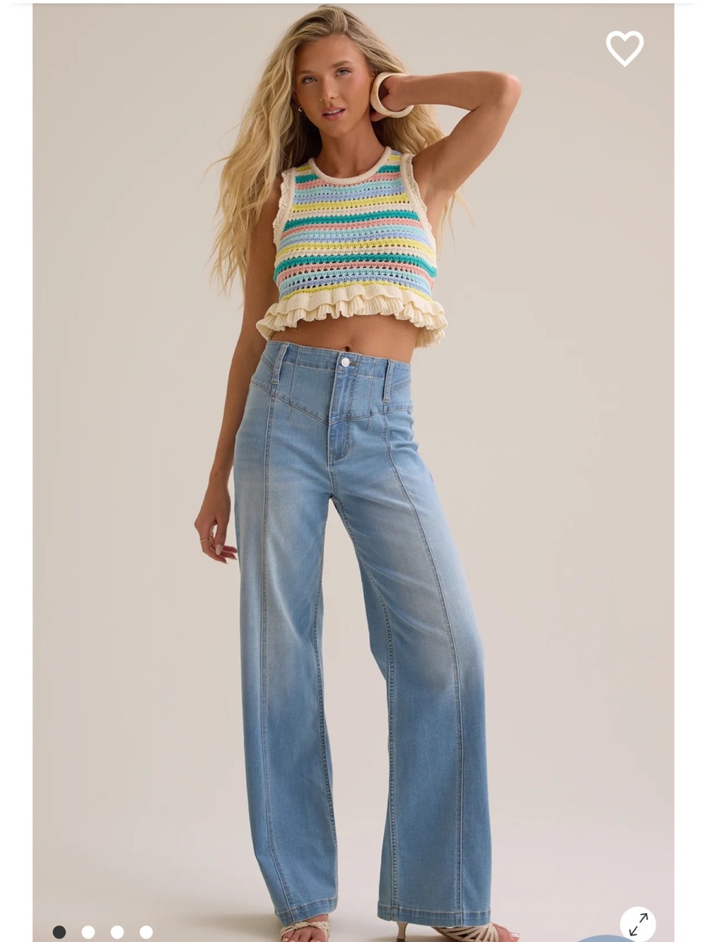 Pansy Crochet Ruffle Tank